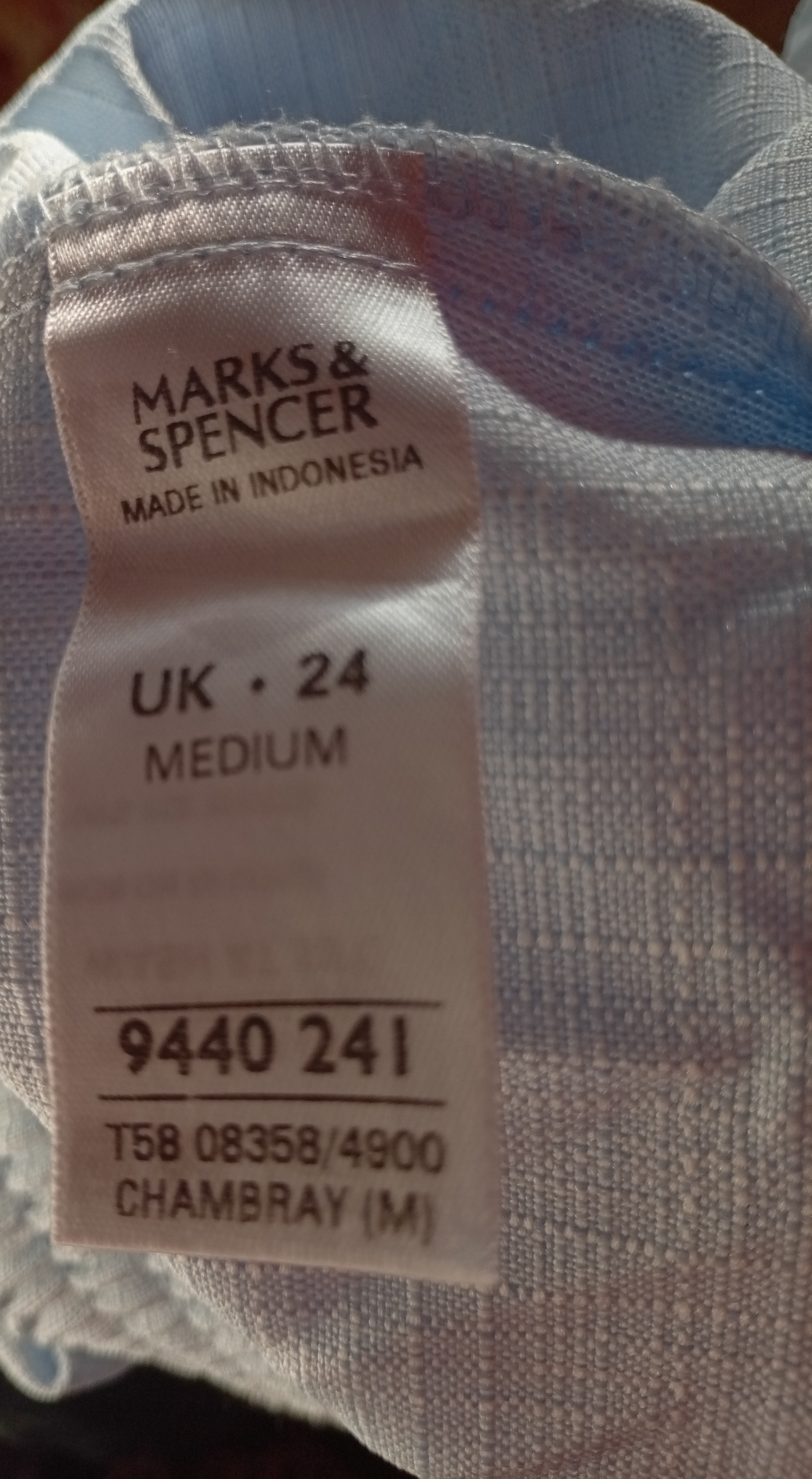 Světle modré elegantní kalhoty M&S 