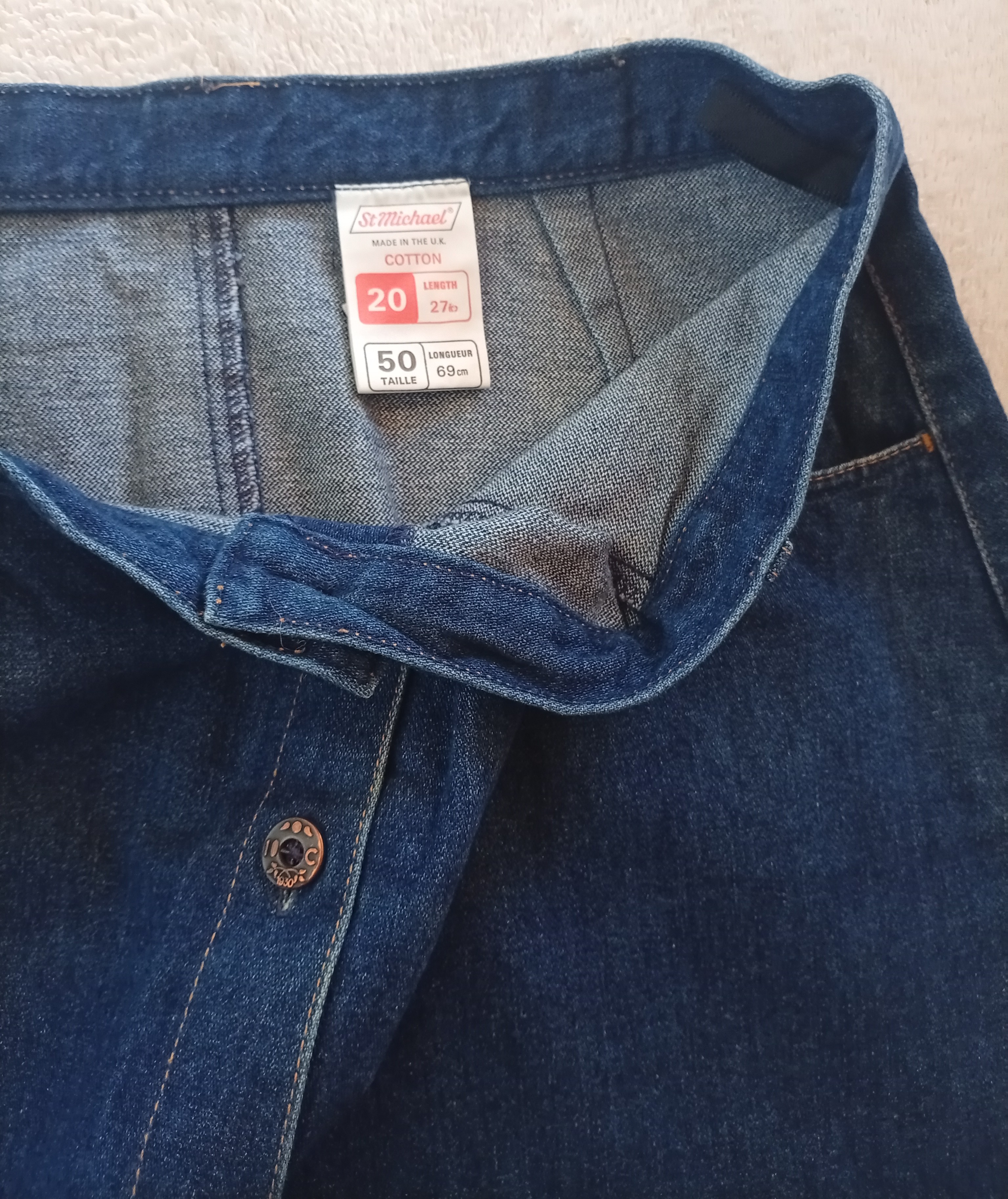 Dámská sportovně elegantní džínová sukně St. Michel / M&S