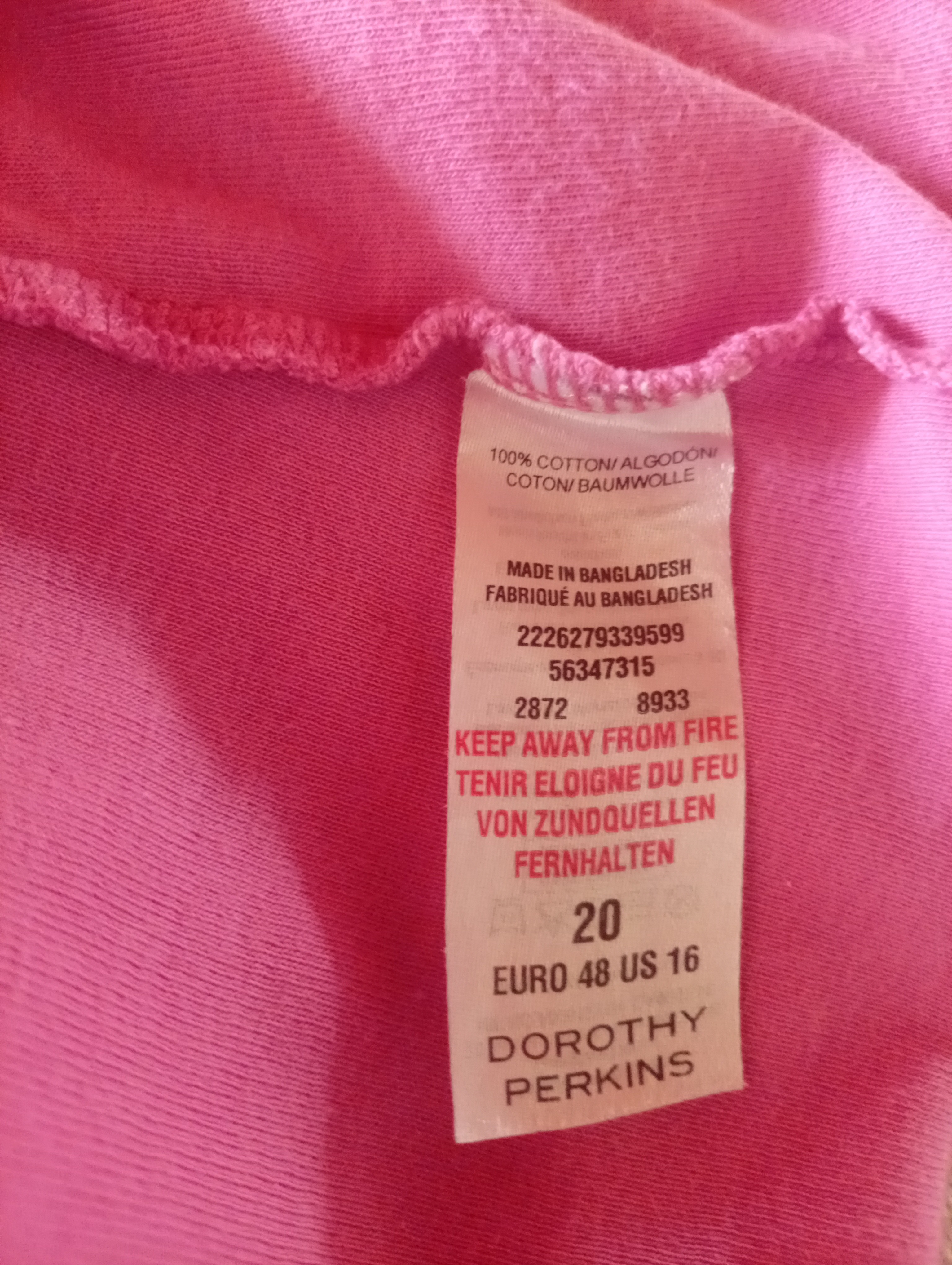 Růžové tílko Dorothy Perkins
