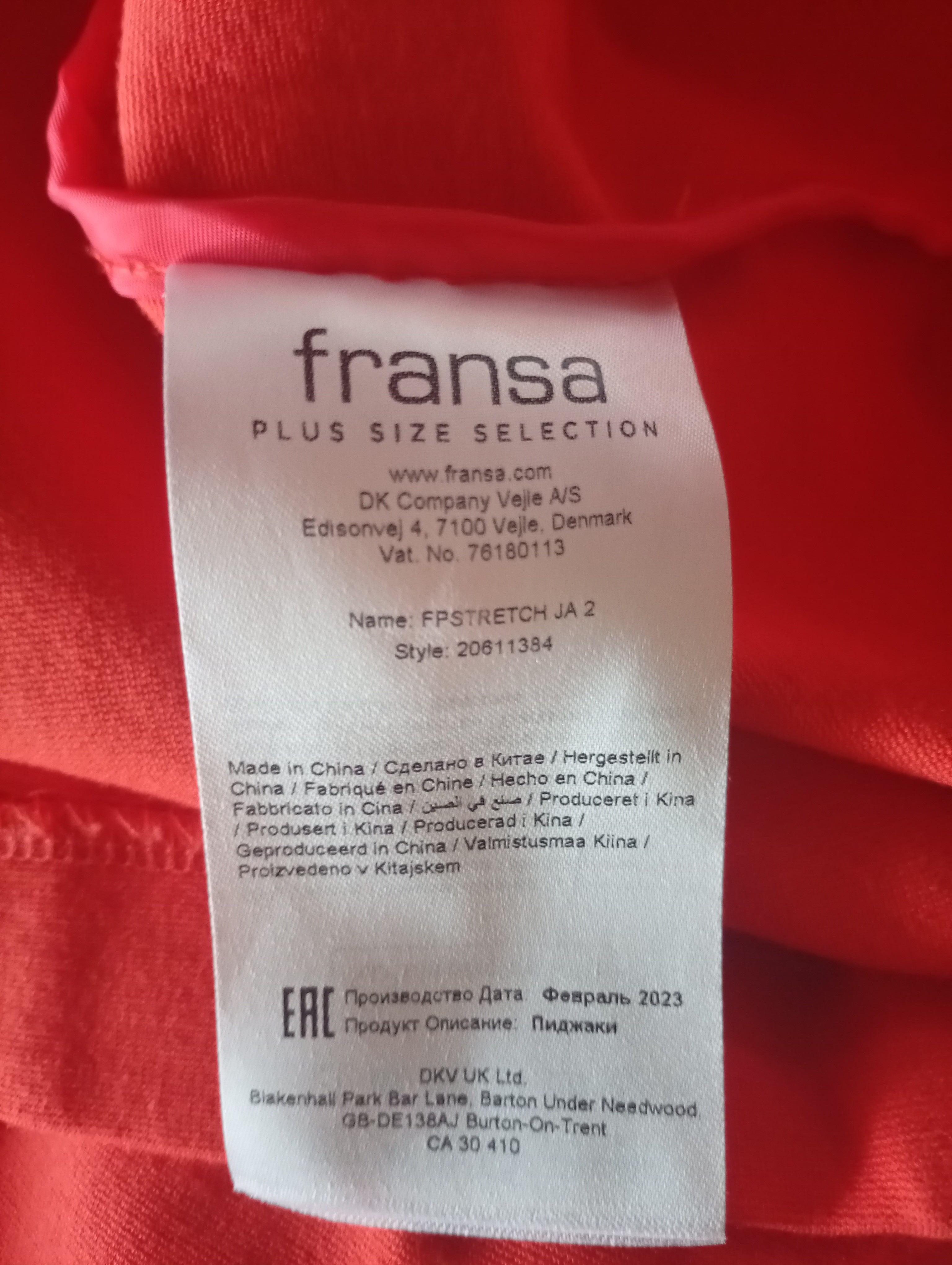 Oranžový kabátek FRANSA