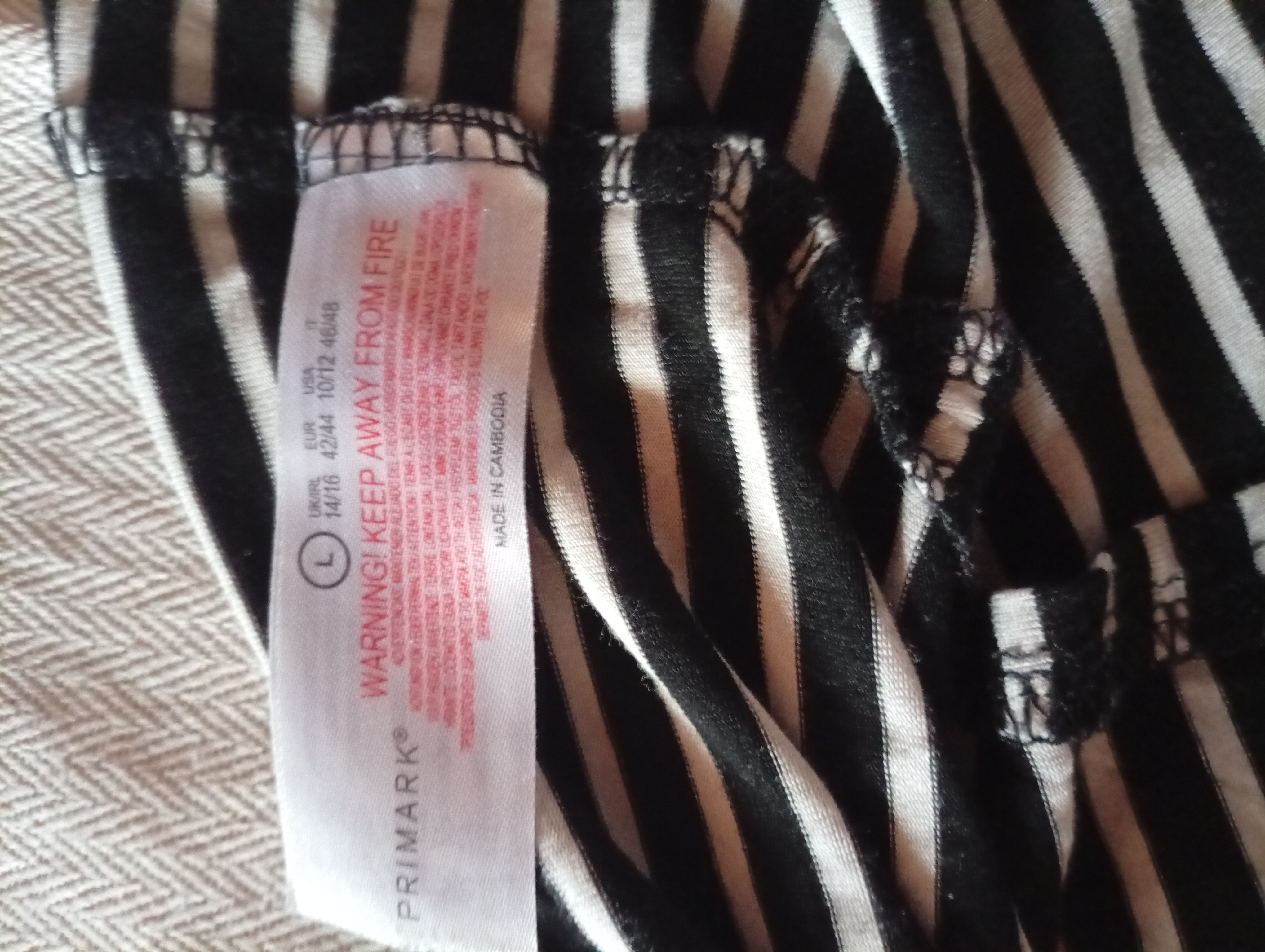 Pruhované tričko primark