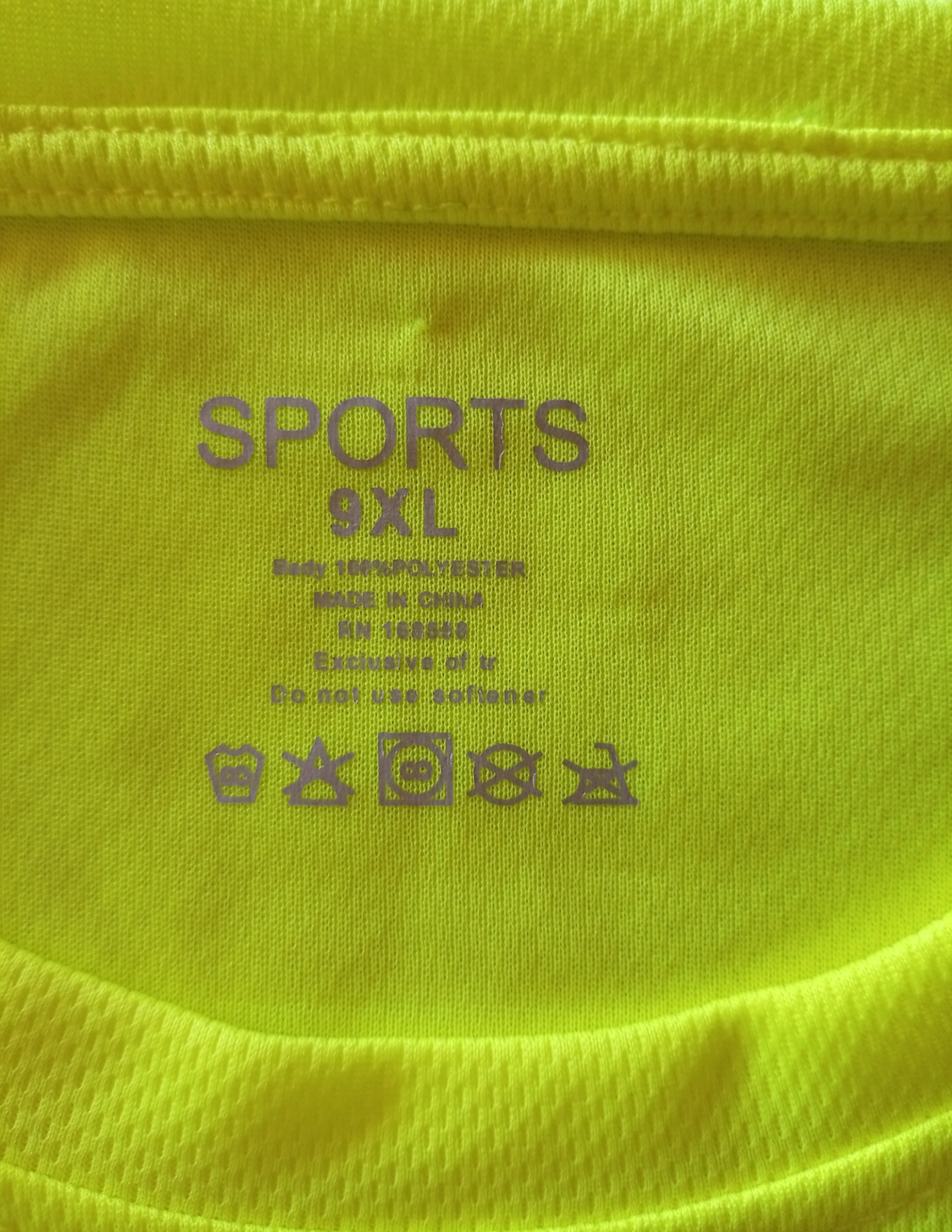 Neonově žluté triko Sport